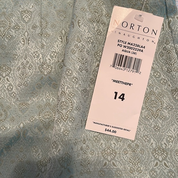 Vintage blazer and skirt set business aqua color size 14 - Picture 9 of 9